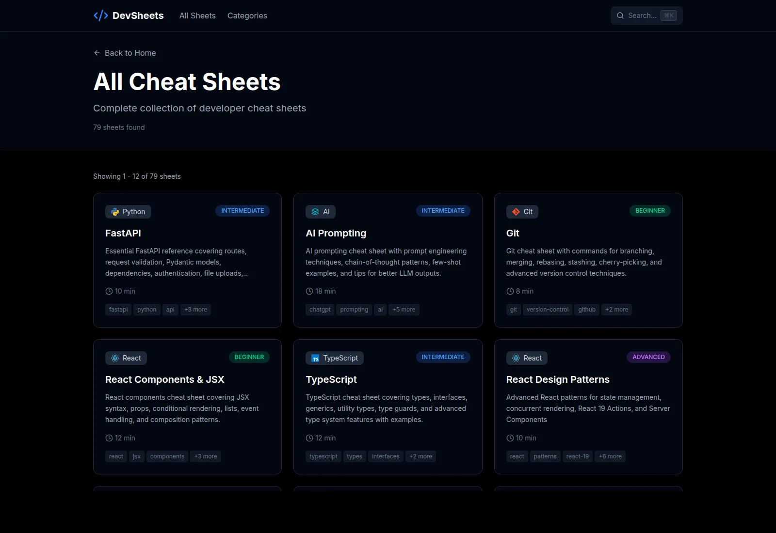 DevSheets screenshot 2